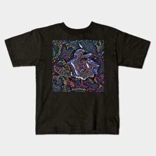 Abstract White Gardenia Flower Kids T-Shirt